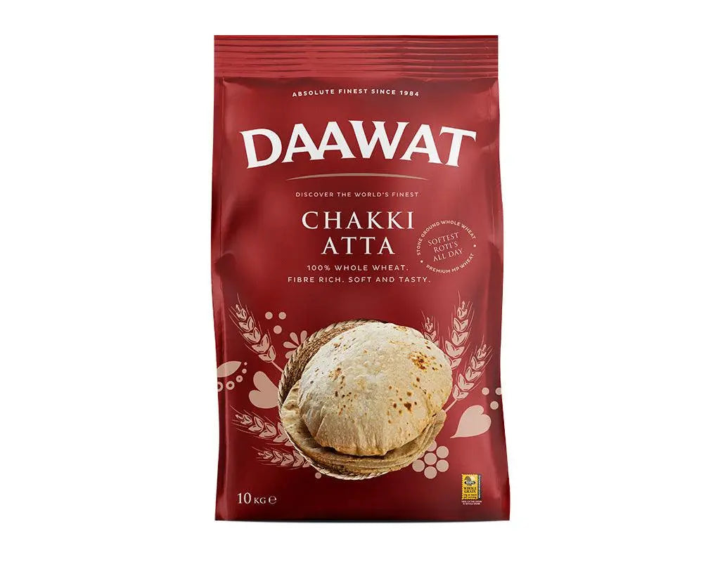 Daawat - 10kg Chakki Atta Whole Wheat Flour