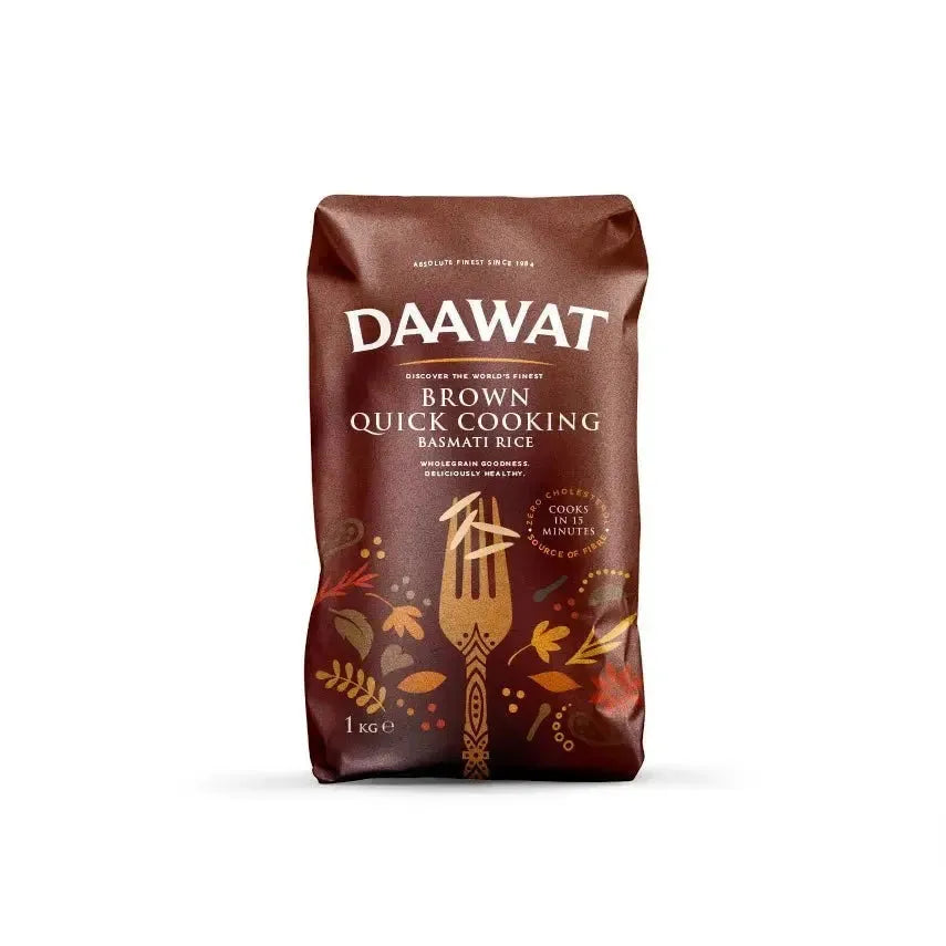 Daawat - 1kg Quick Cooking Brown Basmati Rice