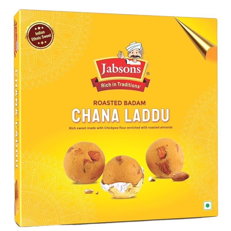 Jabsons Roasted Badam Chana Laddu - 40x200g