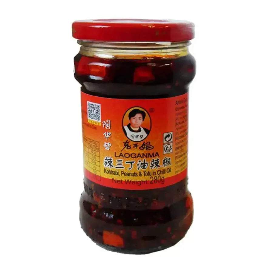 Lao Gan Ma - Kohlrabi, Peanut & Tofu in Chilli Oil - 24x280g