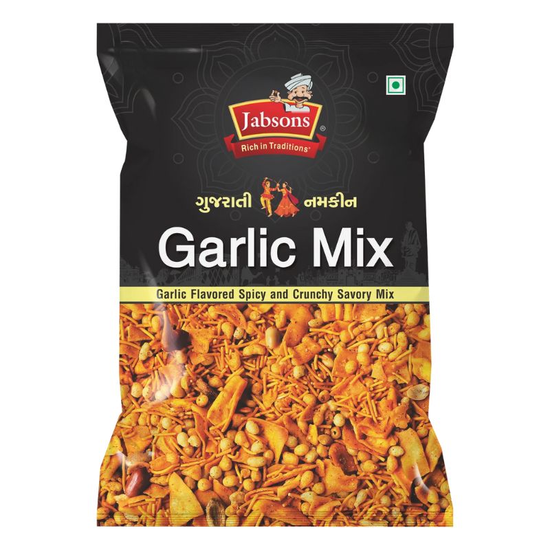 Jabsons Garlic Mix Namkeen - 24x200g