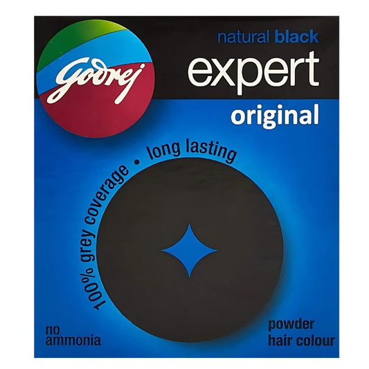 Godrej Natural Black Expert Powder Hair Color- 90x36g