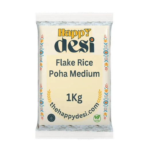 Happy Desi - Medium Poha (Flake Rice) 12 x1kg