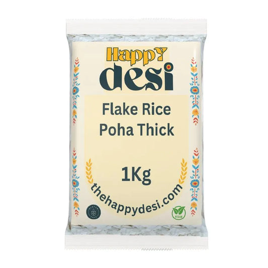 Happy Desi - 12 x 1kg Thick Poha (Flake Rice)