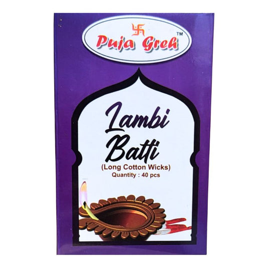 Puja Greh Long Cotton Wicks (Lambi Batti) - 10x10x40pcs
