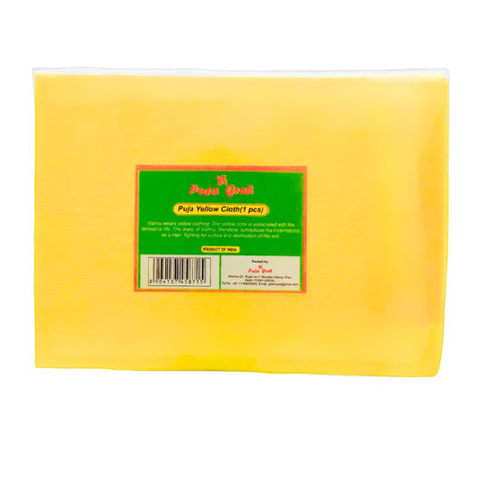 Puja Greh Pooja Yellow Cloth 85X75cm- 40pcs per box